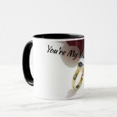 あなたは私のバレンタインのサファイアリングや輪コーヒーマグ マグカップ (正面左)