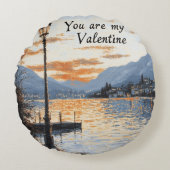 あなたは私のバレンタインの枕だ ラウンドクッション (正面)