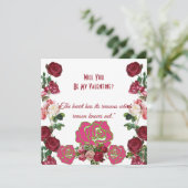 あなたは私のバレンタインの素朴バラヴィンテージカード (スタンド正面)