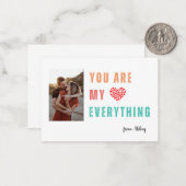 あなたは私のバレンタインデーのカード ノートカード (正面/裏面インサイチュ)