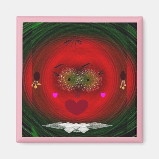 "あなたは私のバレンタインデー" 2インチ磁石 マグネット (正面)