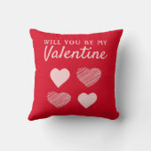 あなたは私のバレンタインハートになるバレンタインデー クッション (裏面)