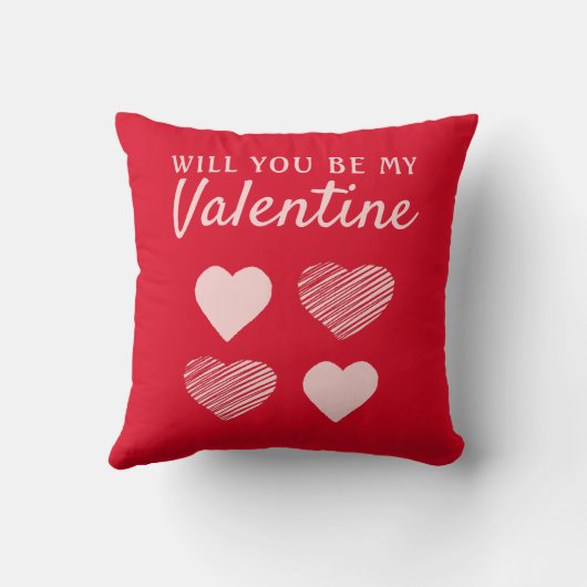 あなたは私のバレンタインハートになるバレンタインデー クッション (裏面)