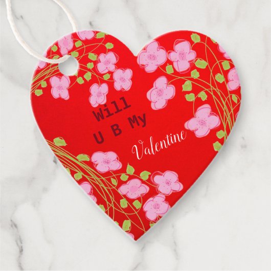 あなたは私のバレンタインハートラベル フェイバータグ (正面)