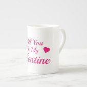 あなたは私のバレンタインボーン中国マグになる ボーンチャイナマグカップ (正面右)