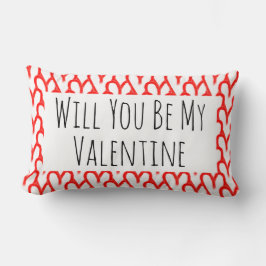あなたは私のバレンタイン赤いハートタイポグラフィ ランバークッション