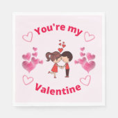 あなたは私のバレンタイン – バレンタインデーパーティー スタンダードランチョンナプキン (正面)