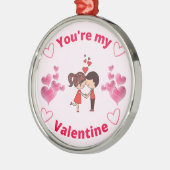 あなたは私のバレンタイン – バレンタインデーパーティー メタルオーナメント (左)
