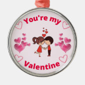 あなたは私のバレンタイン – バレンタインデーパーティー メタルオーナメント (正面)