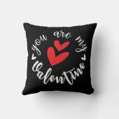 あなたは私のバレンタイン、二つの小さなハート クッション (裏面)