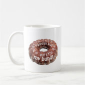 あなたは私のバンドケーキおもしろいの冗談をキスできる コーヒーマグカップ (左)