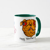 あなたは私のパウェントになるの?犬Hからのバレンタイン マグカップ (正面右)