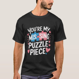 あなたは私のパズルの欠けたピース バレンタイン マッチング Tシャツ