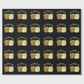 あなたは私のパンおもしろいバタープンダークBG ラッピングペーパー (フラット)