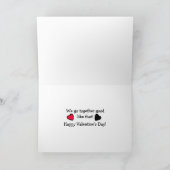 あなたは私のパンに対するウィーナーよ、バレンタインデー カード (内部)