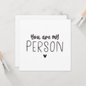 あなたは私のパーソンフラットカード カード (正面/裏面インサイチュ)