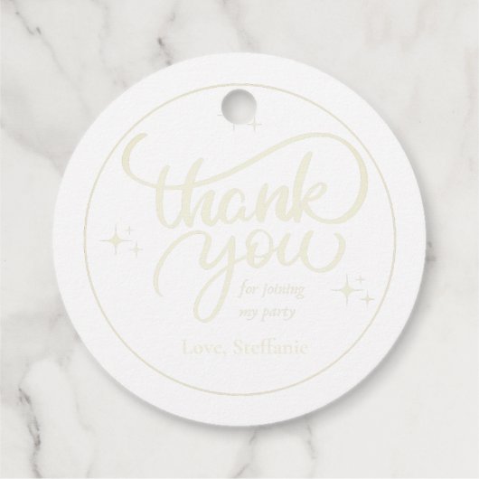 あなたは私のパーティーに参加してくれてありがとう フェイバータグ (裏面)