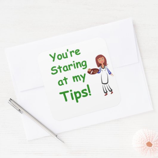 あなたは私のヒントを見て – tip jarシール スクエアシール (封筒)