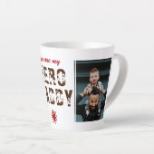 あなたは私のヒーローパパ父の日2フォトコラージュ カフェラテマグ (右アングル)