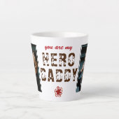 あなたは私のヒーローパパ父の日2フォトコラージュ カフェラテマグ (正面)