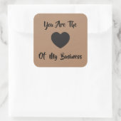 あなたは私のビジネスギフトのハートである、クラフトラベル スクエアシール (バッグ)