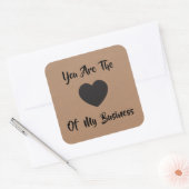 あなたは私のビジネスギフトのハートである、クラフトラベル スクエアシール (封筒)