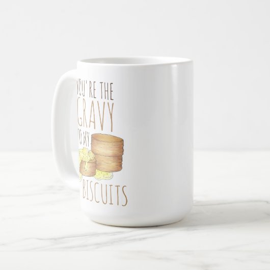 あなたは私のビスケットの南部の食べ物の愛に肉汁 コーヒーマグカップ (正面左)