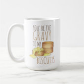 あなたは私のビスケットの南部の食べ物の愛に肉汁 コーヒーマグカップ (左)