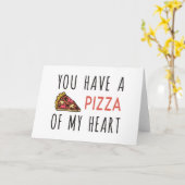 あなたは私のピザを持っていますハート カード (黄色い花)