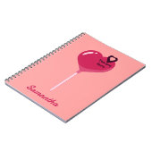 あなたは私のピンクのロリポップハート愛にいる ノートブック (左側)