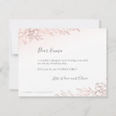 あなたは私のフラワーガール　ローズゴールド　ボタニカルになりますか 招待状 (裏面)