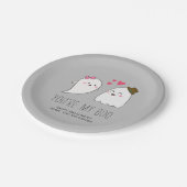 あなたは私のブハロウィーンかわいい幽霊かわいい灰色 ペーパープレート (アングル)