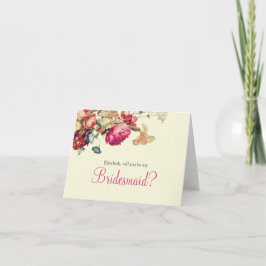 あなたは私のブライドメイドアンティークヴィンテージカード 招待状