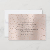 あなたは私のブライドメイドバラ金ゴールドスワロフスキークライス 招待状 (裏面)