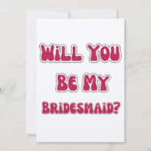 あなたは私のブライドメイドレトロ70sテーマのヴィンテージ シーズンカード (正面)