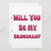 あなたは私のブライドメイドレトロ70sテーマのヴィンテージ シーズンカード (正面/裏面)