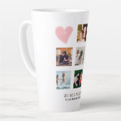 あなたは私のブライドメイド写真コラージュBFFギフトになる カフェラテマグ (左アングル)