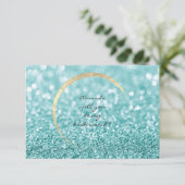 あなたは私のブライドメイドTiffany金ゴールドグリッターVIP 招待状 (スタンド正面)