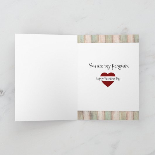 あなたは私のペンギンである – バレンタインのデイカード シーズンカード (内部)