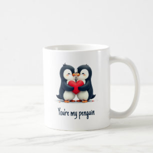 あなたは私のペンギンのカップ – かわいいペンギンキスをするマグ コーヒーマグカップ