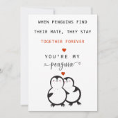あなたは私のペンギンのバレンタインデーのグリーティングカード シーズンカード (正面)