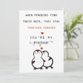 あなたは私のペンギンのバレンタインデーのグリーティングカード シーズンカード (スタンド正面)