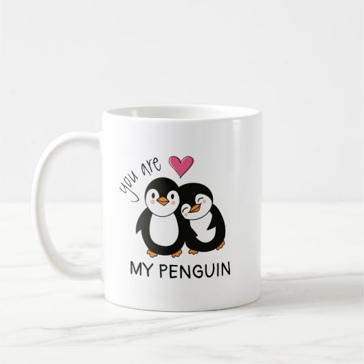 あなたは私のペンギン コーヒーマグカップ (左)