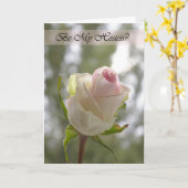 あなたは私のホステスのカード結婚になってくれ カード (黄色い花)