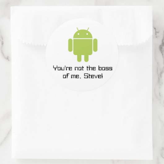 あなたは私のボスじゃないスティーブ!ステッカー ラウンドシール (バッグ)