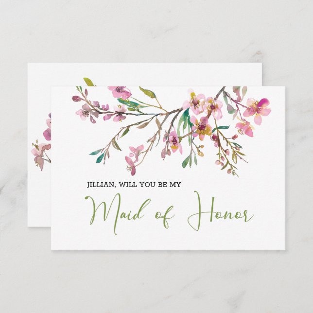 あなたは私のメイド・オブ・オーナー（花嫁付き添い人）さくらんぼの花 (正面/裏面)