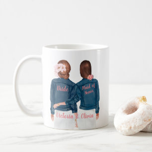 あなたは私のメイド・オブ・オーナー(花嫁付き添い人)のジャン·ジャケット·マグになる? コーヒーマグカップ