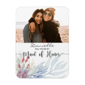 あなたは私のメイド・オブ・オーナー(花嫁付き添い人)の水色の葉か マグネット (縦)