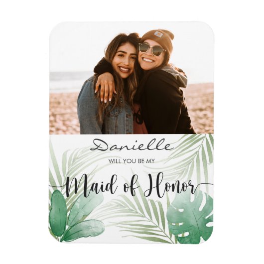 あなたは私のメイド・オブ・オーナー(花嫁付き添い人)の熱帯緑の磁石だろうか マグネット (縦)