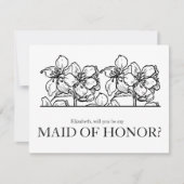 あなたは私のメイド・オブ・オーナー（花嫁付き添い人）シックヴィンテージ 招待状 (正面)